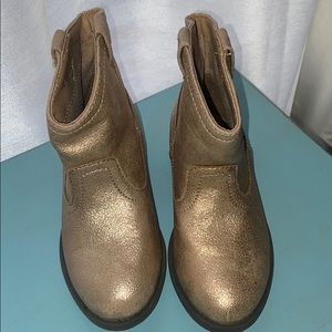 Girls Distressed Gold Cowgirl Boots size 9